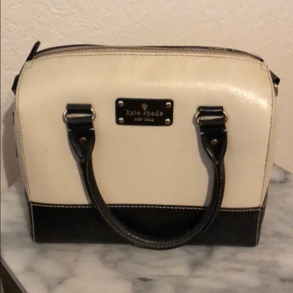 Kate Spade Black Porcelain Leather Satchel - Picture 2 of 3